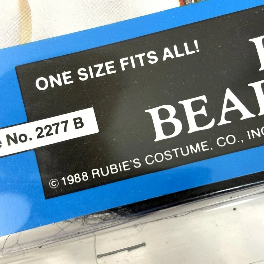 Rubie's Men's biblical Black Wig Beard with mustache Set  Christmas Play NOS NWT